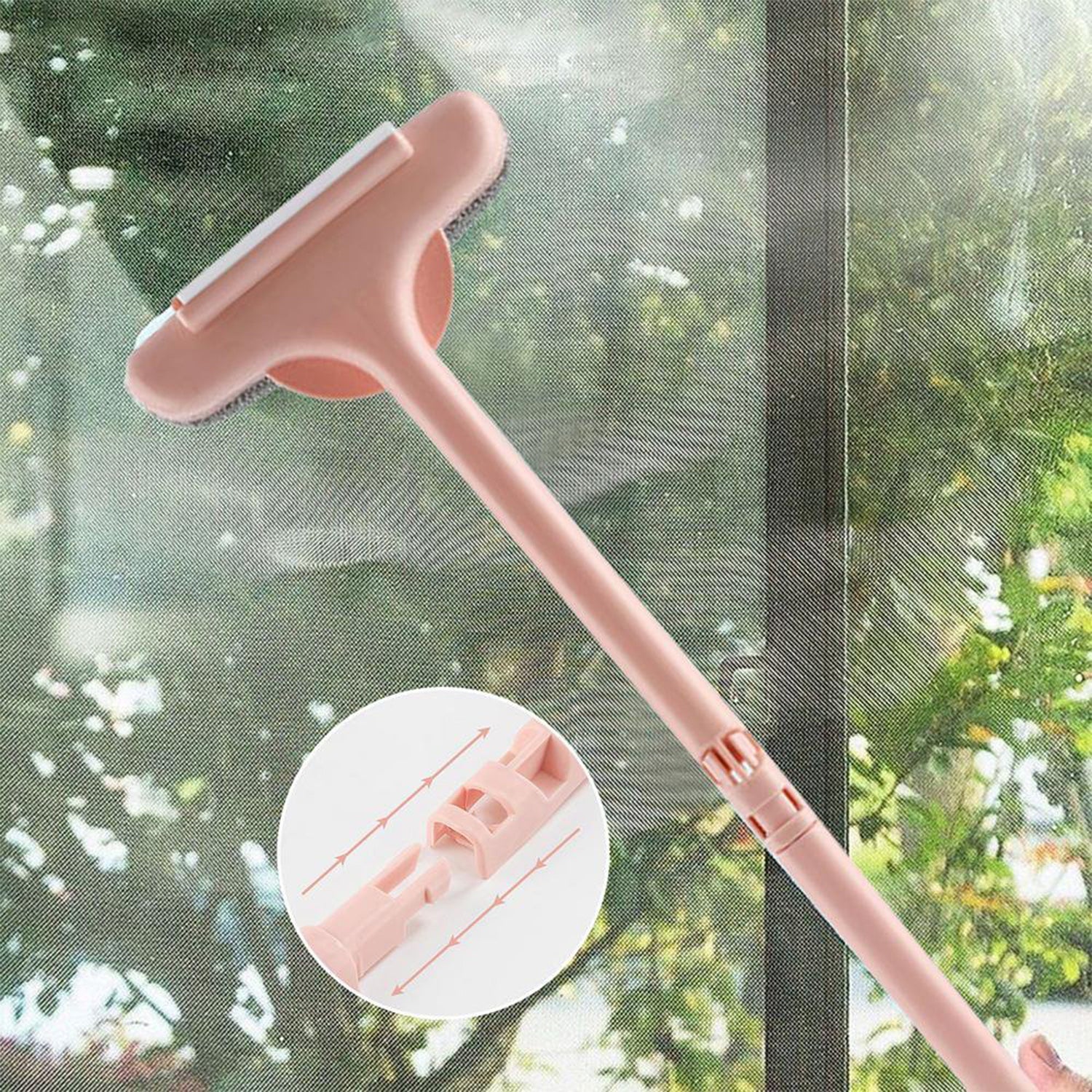 Brush 2 in 1 Mesh Cleaning Brush & Wiper with Extended Handle Window Cleaning Brush Net Cleaner,Magic Window Cleaner Brush, Window Mesh Cleaner (1 Pc) Brush 2 in 1 Mesh Cleaning Brush & Wiper with Extended Handle Window Cleaning Brush Net Cleaner,Magic Window Cleaner Brush, Window Mesh Cleaner (1 Pc)